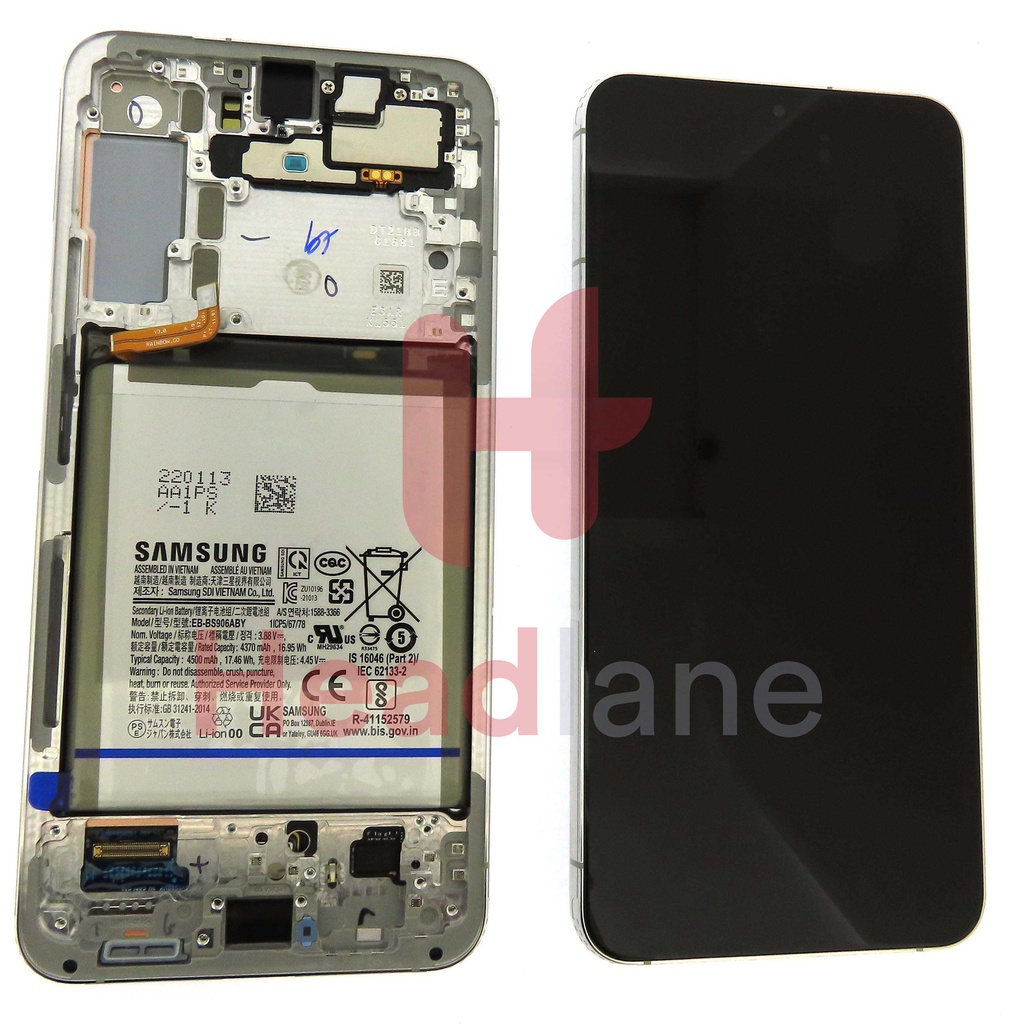 Samsung SM-S906 Galaxy S22+ / Plus LCD Display / Screen + Touch + Battery - Phantom White