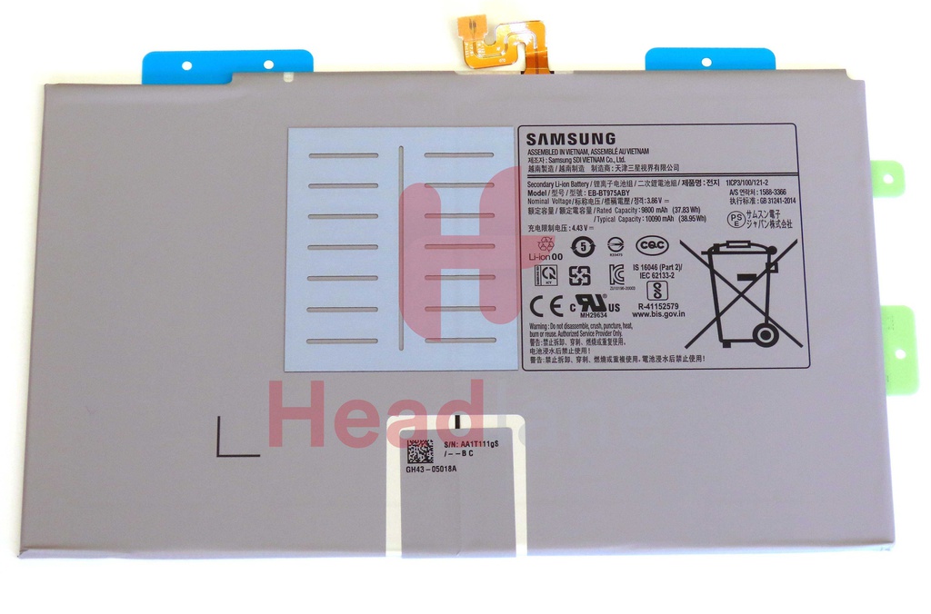 Samsung SM-T970 SM-T976 SM-T736 SM-X800 SM-X806 Galaxy Tab S7+ 12.4&quot; / S7 FE 5G / Tab S8+ EB-BT975ABY Internal Battery