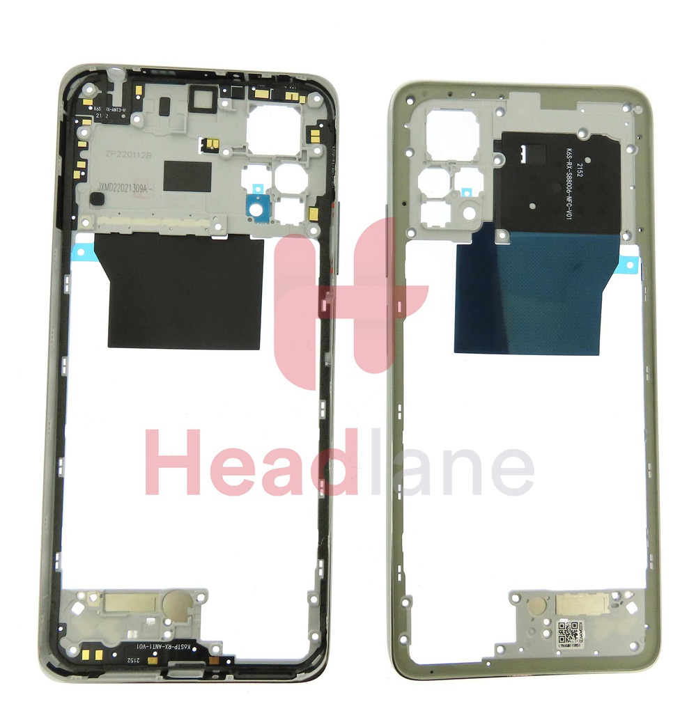 Xiaomi Redmi Note 11 Pro 5G Middle Cover / Chassis - Silver