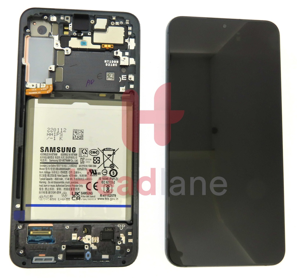 Samsung SM-S906 Galaxy S22+ / Plus LCD Display / Screen + Touch + Battery - Phantom Black