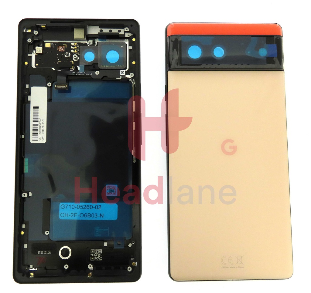 Google Pixel 6 Back / Battery Cover - Kinda Coral