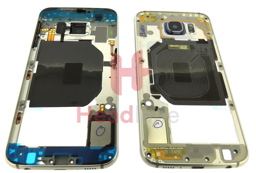 Samsung SM-G920F Galaxy S6 Middle Cover / Chassis - Black