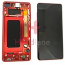 Samsung SM-G975 Galaxy S10+ / S10 Plus LCD Display / Screen + Touch - Cardinal Red