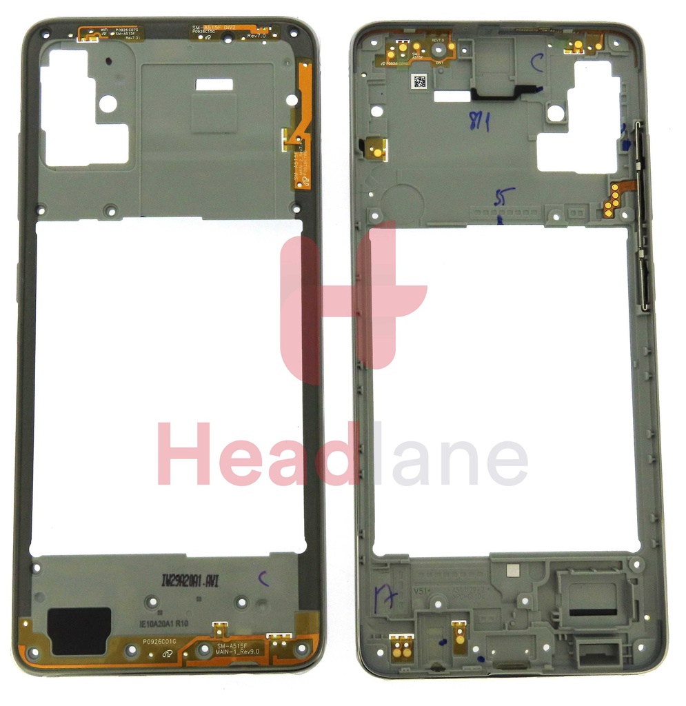 Samsung SM-A515 Galaxy A51 Middle Cover / Chassis - White / Silver