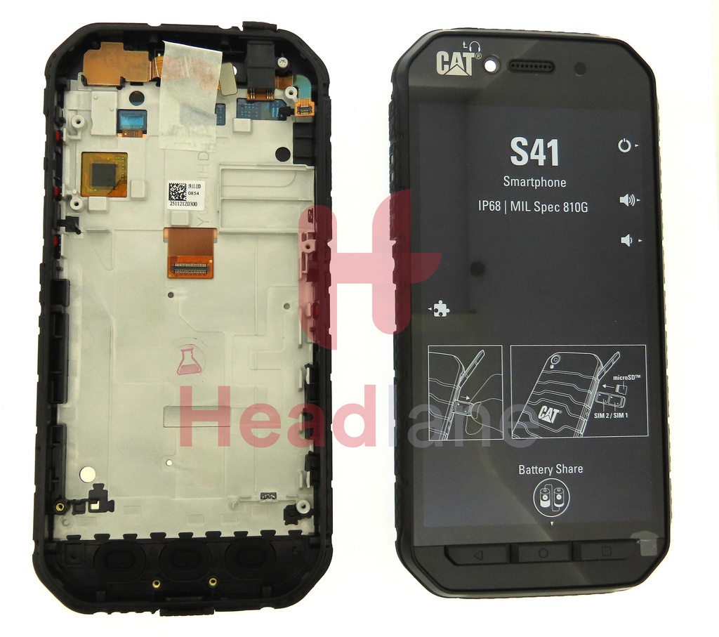 Caterpillar CAT S41 LCD Display / Screen + Touch + Frame