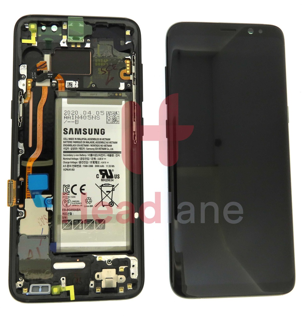Samsung SM-G950 Galaxy S8 LCD Display / Screen + Touch + Battery - Black