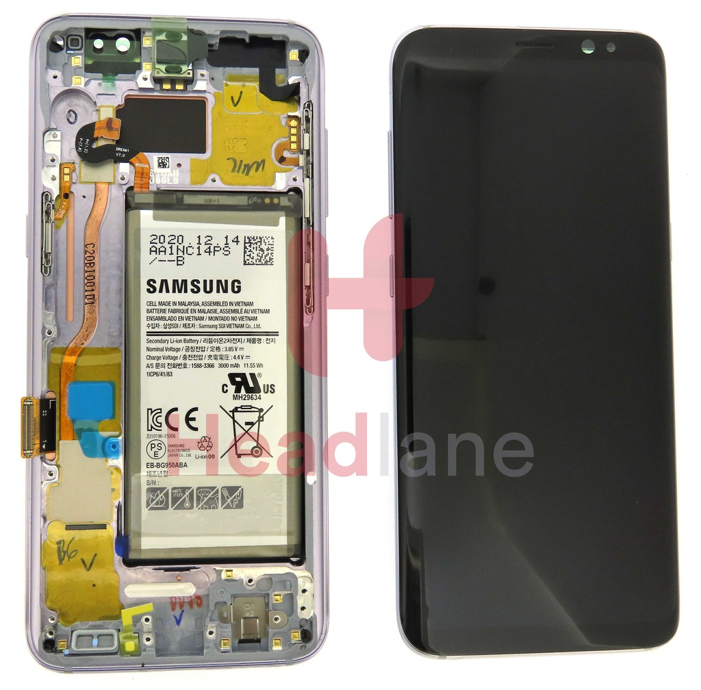 Samsung SM-G950 Galaxy S8 LCD Display / Screen + Touch + Battery - Orchid Grey