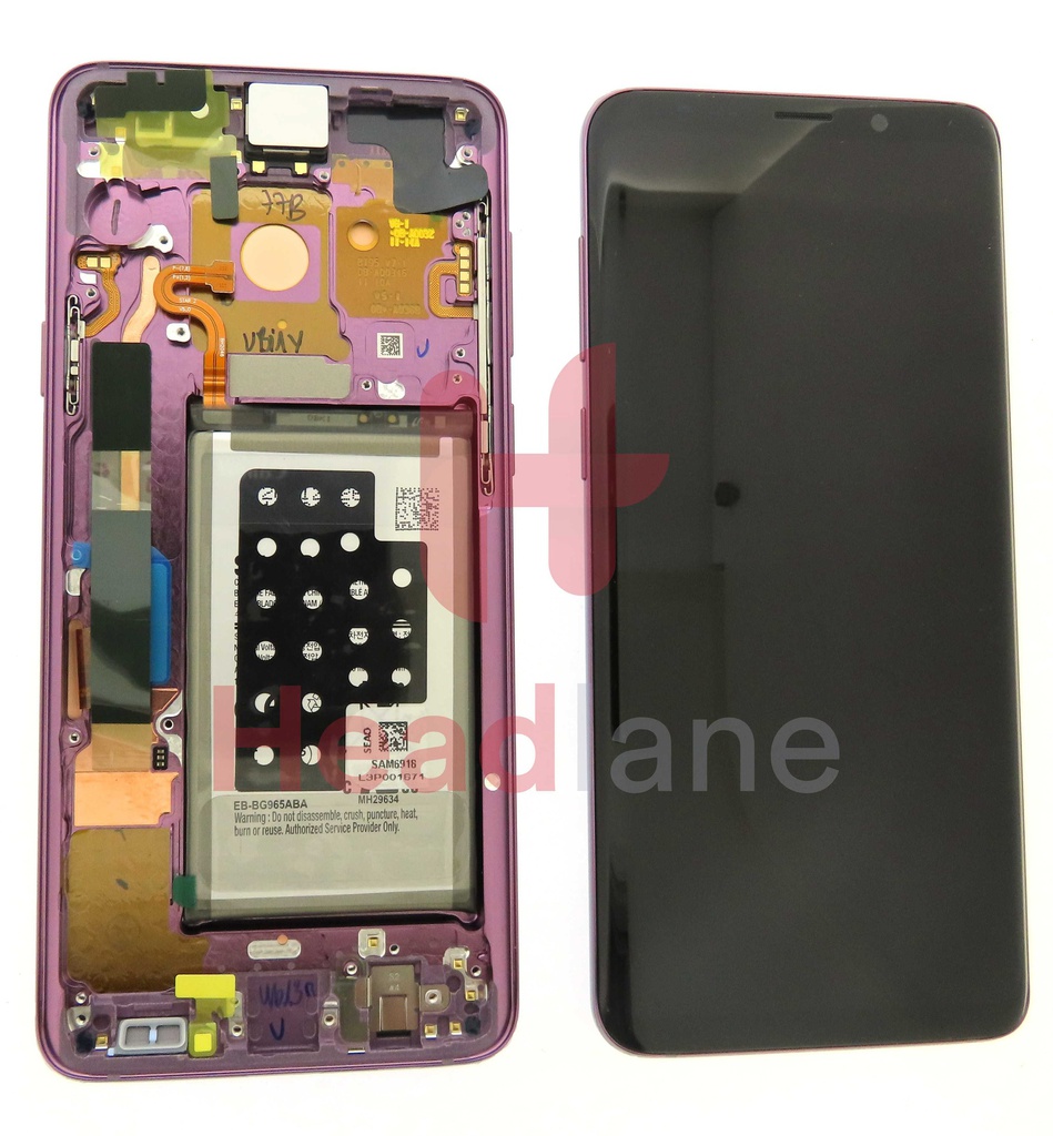 Samsung SM-G965F Galaxy S9+ LCD Display / Screen + Touch + Battery - Purple (Brown Box)