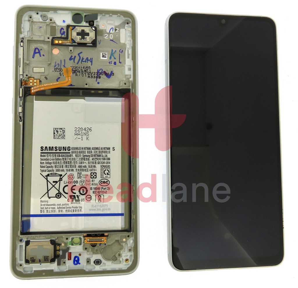 Samsung SM-A336 Galaxy A33 5G LCD Display / Screen + Touch + Battery - White