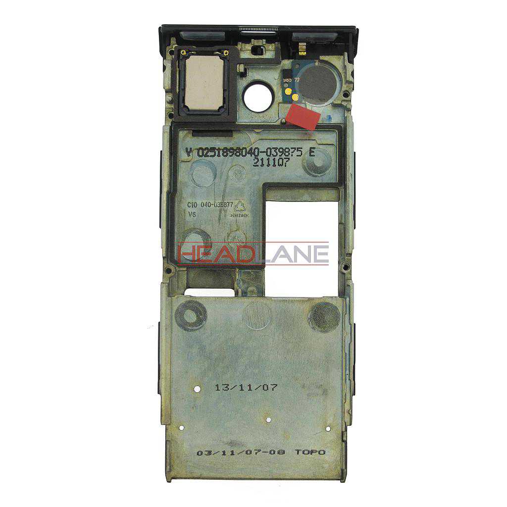 Nokia 7900 Prism Middle Cover - Black