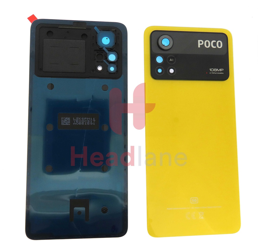 Xiaomi Poco X4 Pro 5G Back / Battery Cover - Yellow