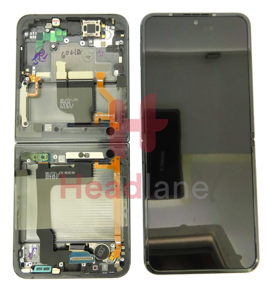 Samsung SM-F721 Galaxy Z Flip4 5G LCD Display / Screen + Touch - Graphite