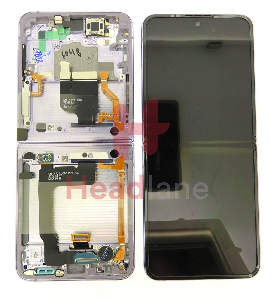 Samsung SM-F721 Galaxy Z Flip4 5G LCD Display / Screen + Touch - Bora Purple