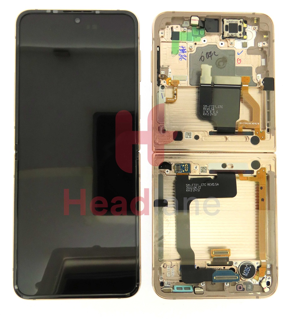 Samsung SM-F721 Galaxy Z Flip4 5G LCD Display / Screen + Touch - Pink Gold