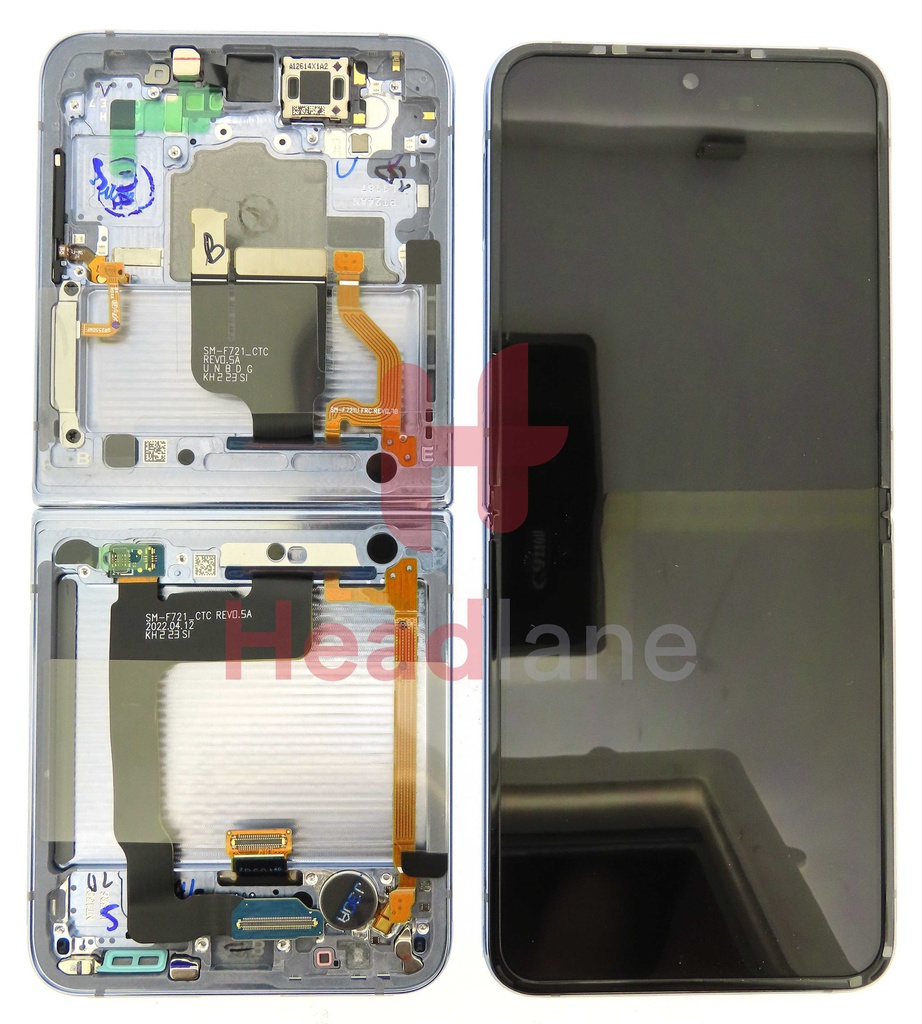 Samsung SM-F721 Galaxy Z Flip4 5G LCD Display / Screen + Touch - Blue