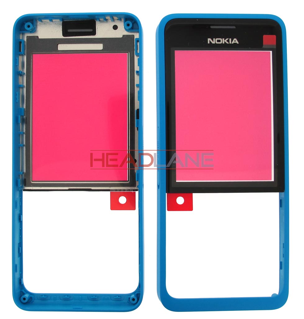 Nokia Asha 301 (Dual SIM) Front Cover - Cyan