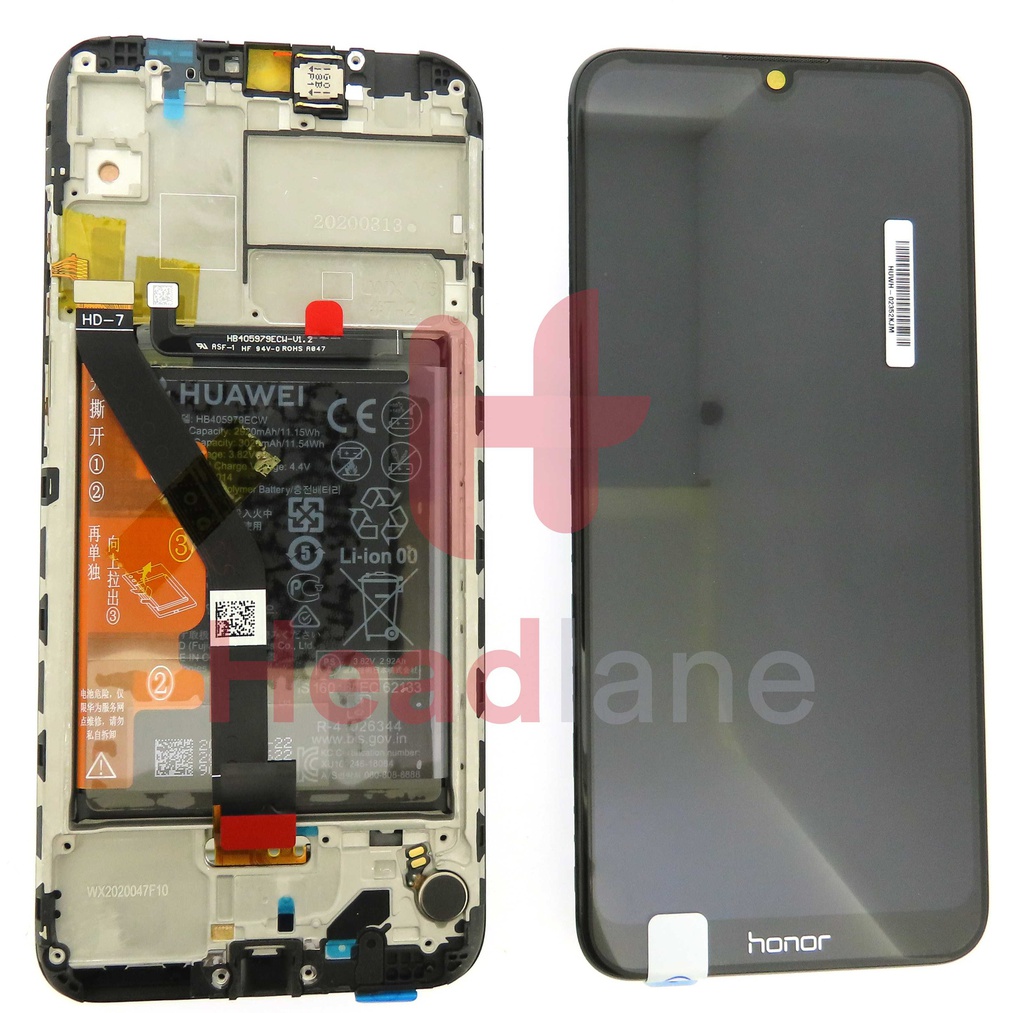 Huawei Honor 8A LCD Display / Screen + Touch + Battery Assembly - Black