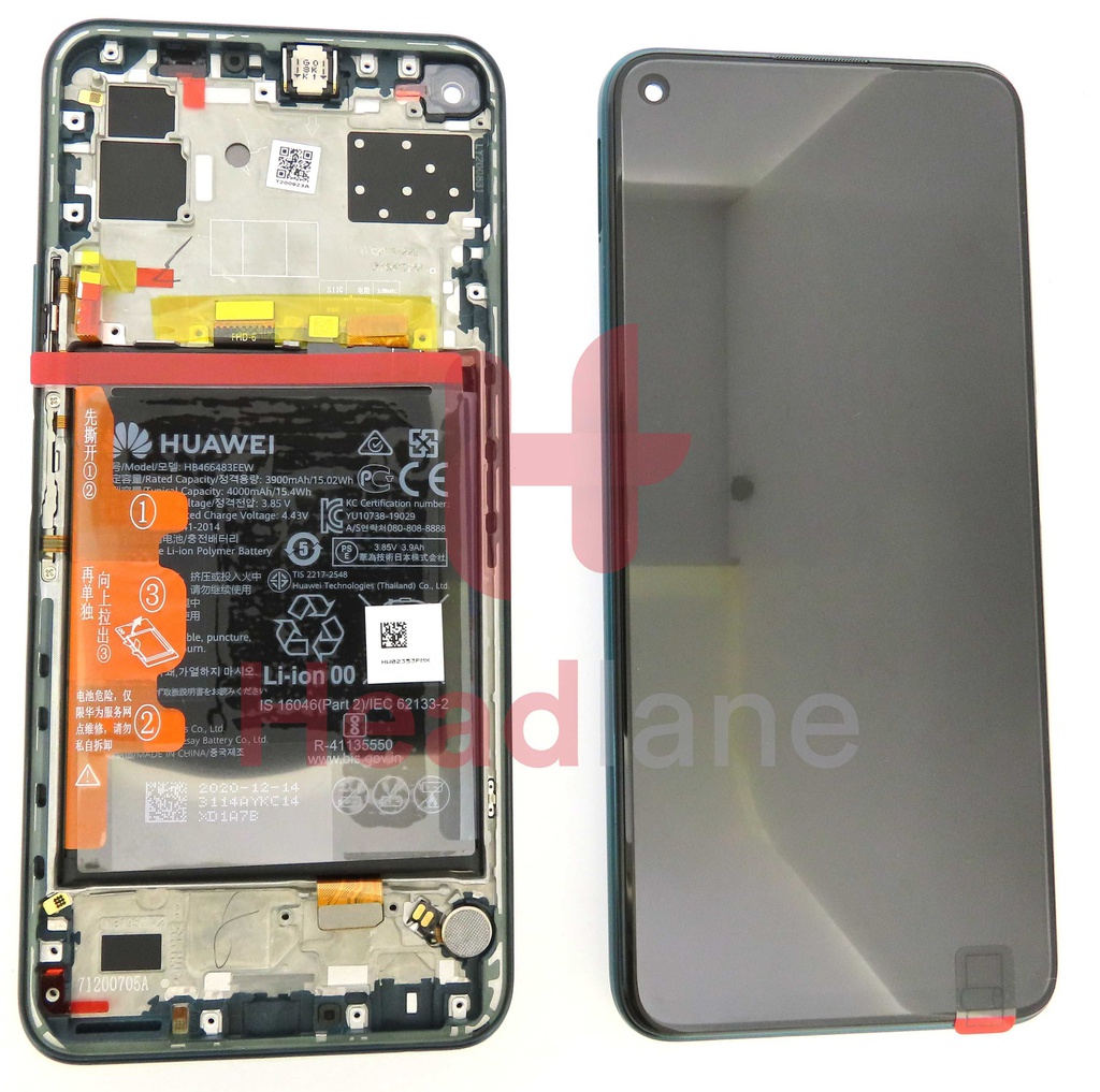 Huawei Honor 30S LCD Display / Screen + Touch + Battery Assembly - Green
