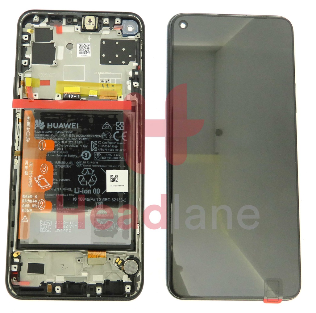 Huawei Honor 30S LCD Display / Screen + Touch + Battery Assembly - Black