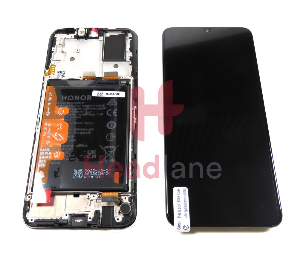 Honor X7 LCD Display / Screen + Touch + Battery Assembly - Black