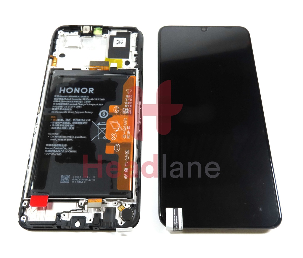 Honor X7a LCD Display / Screen + Touch + Battery Assembly