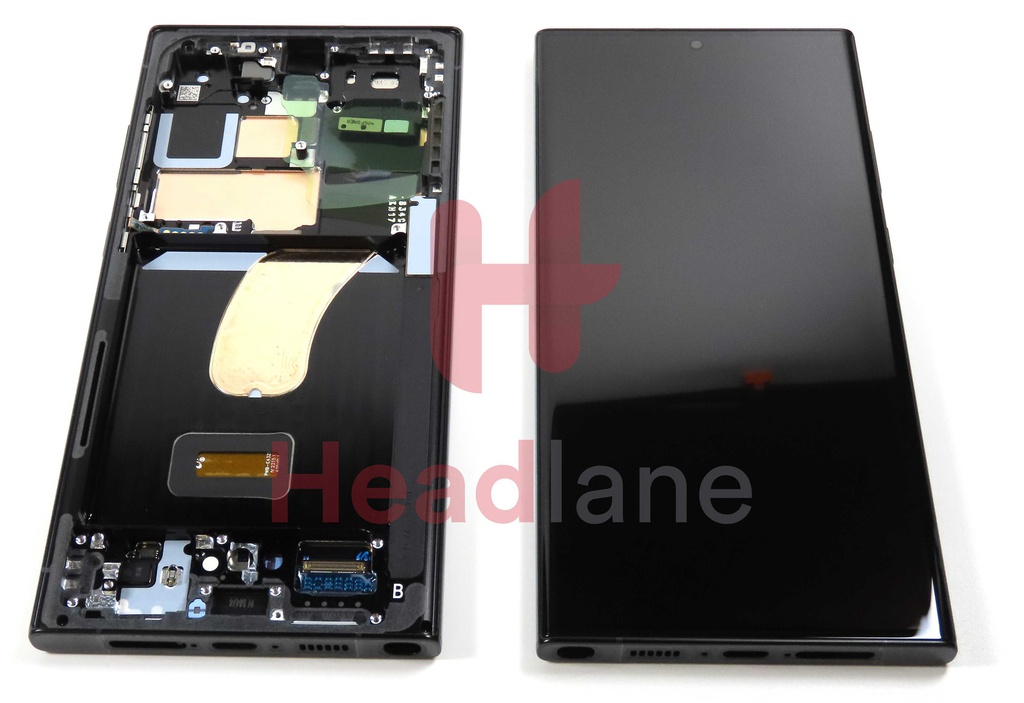 Samsung SM-S918 Galaxy S23 Ultra LCD Display / Screen + Touch - Graphite / Red