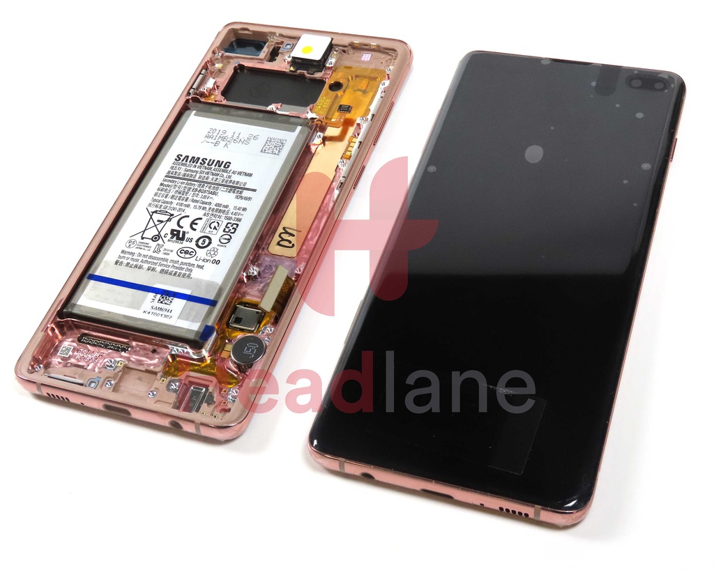 Samsung SM-G975 Galaxy S10+ / S10 Plus LCD Display / Screen + Touch + Battery - Flamingo Pink