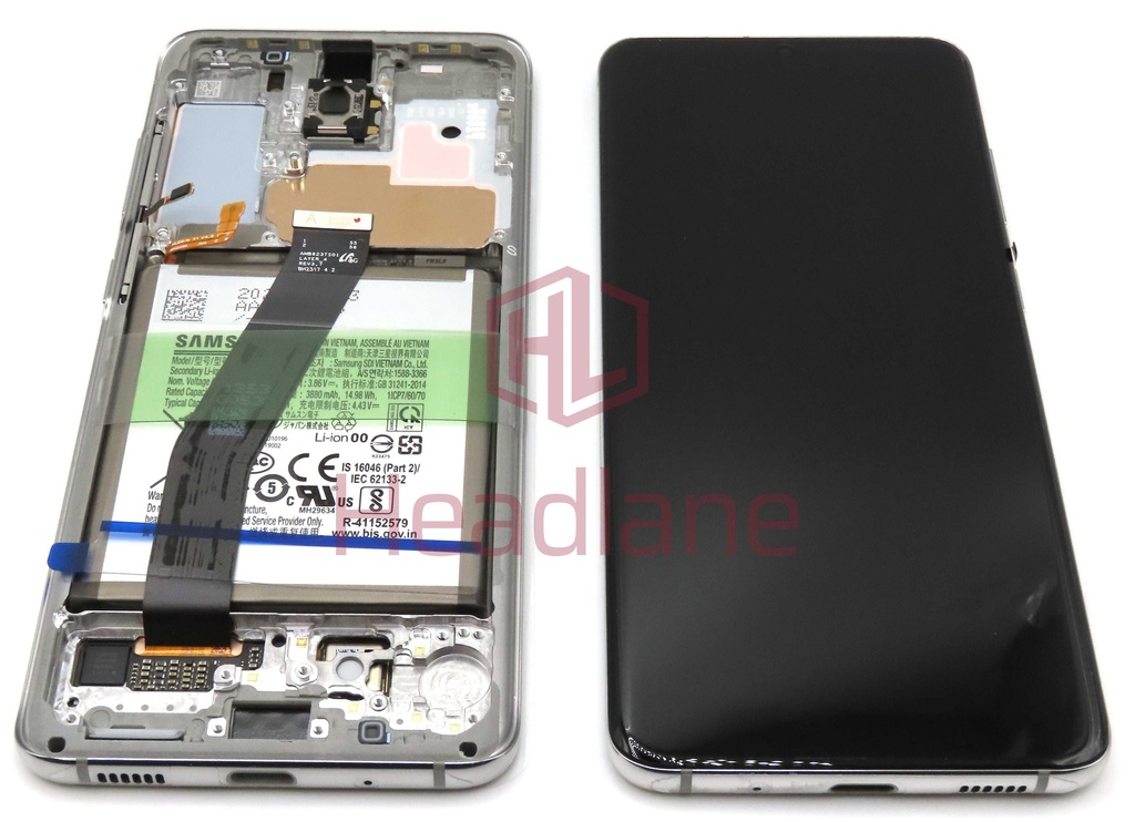 Samsung SM-G980 Galaxy S20 LCD Display / Screen + Touch + Battery - White (No Camera)