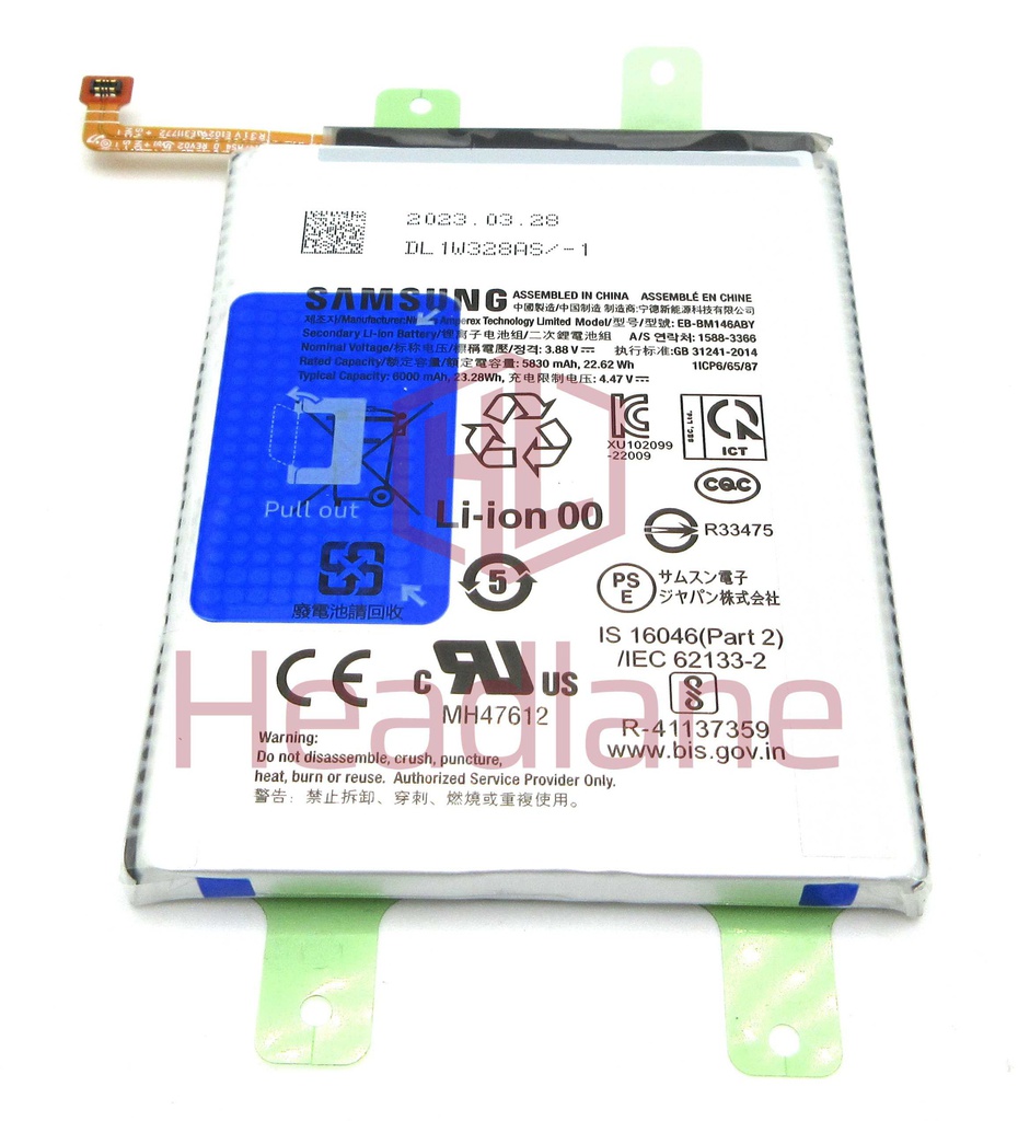 Samsung SM-M346 M146 Galaxy M34 M14 5G EB-BM146ABY 6000mAh Internal Battery