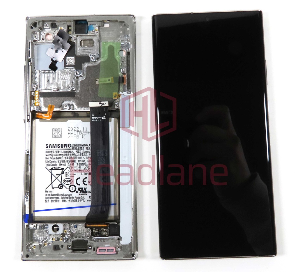 Samsung SM-N986 N985 Galaxy Note 20 Ultra 5G /4G LCD Display / Screen + Touch + Battery - White (No Camera)