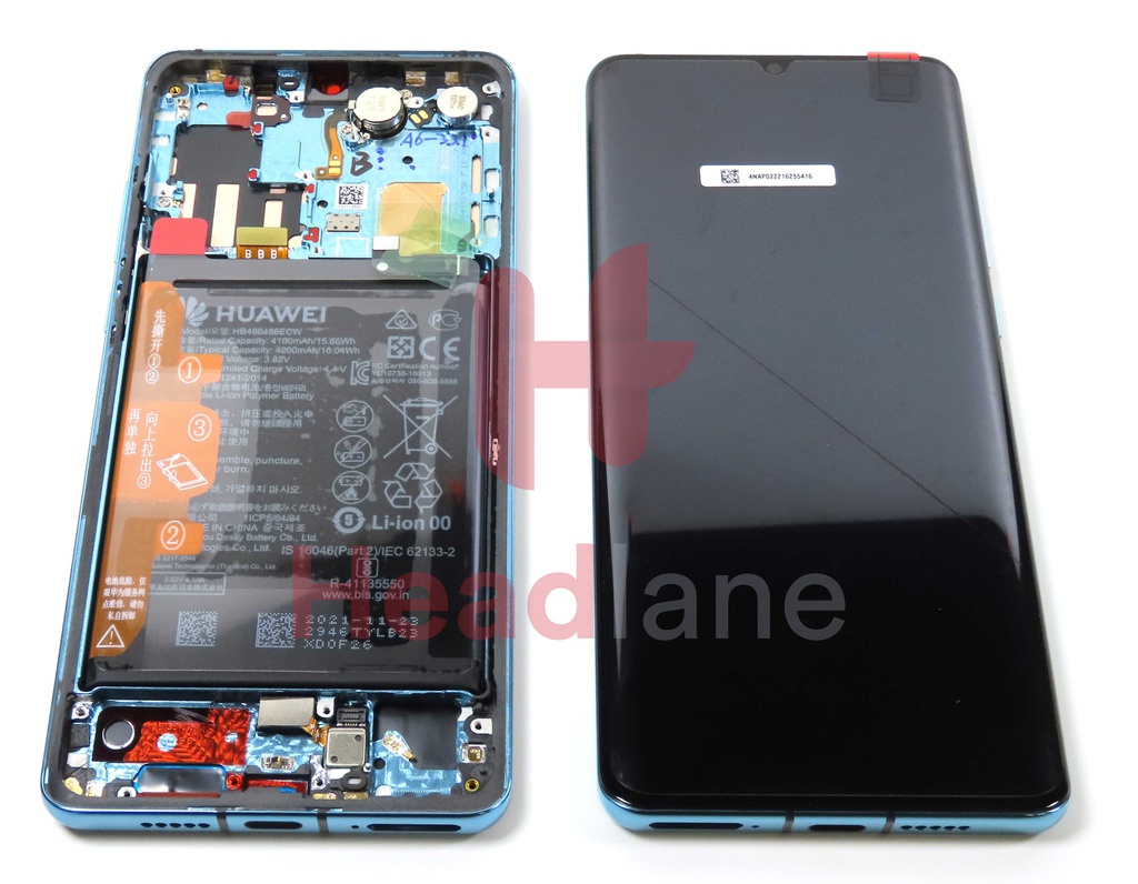 Huawei P30 Pro LCD Display / Screen + Touch + HB486486ECW Battery - Aurora Blue