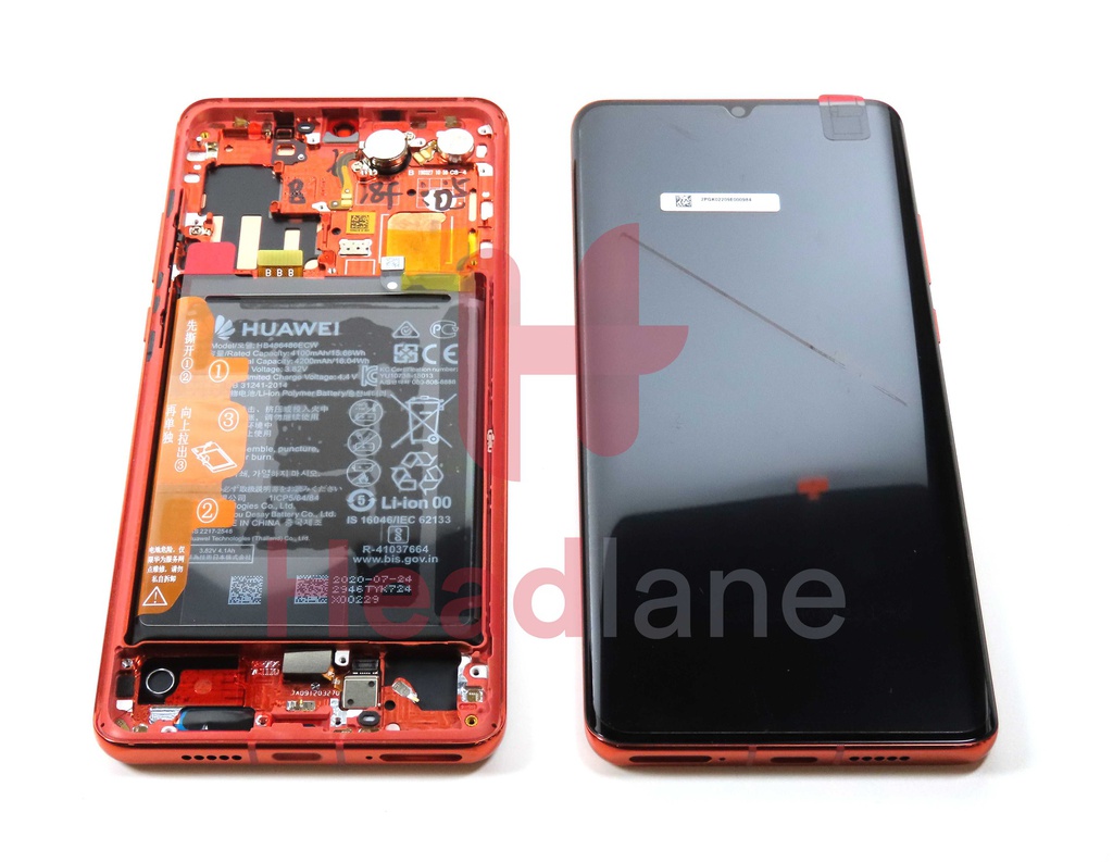 Huawei P30 Pro LCD Display / Screen + Touch + HB486486ECW Battery - Amber Sunrise
