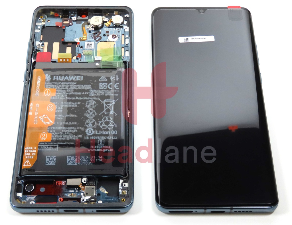 Huawei P30 Pro LCD Display / Screen + Touch + HB486486ECW Battery - Mystic Blue