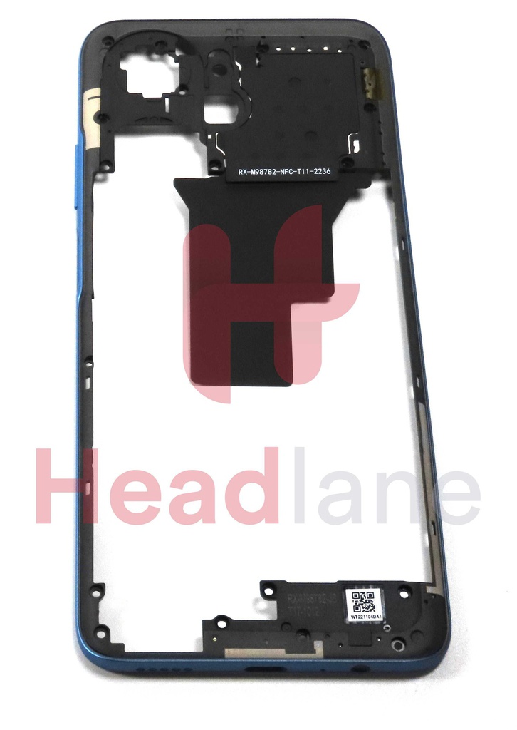 Honor X7a Middle Cover / Chassis + NFC Antenna - Blue