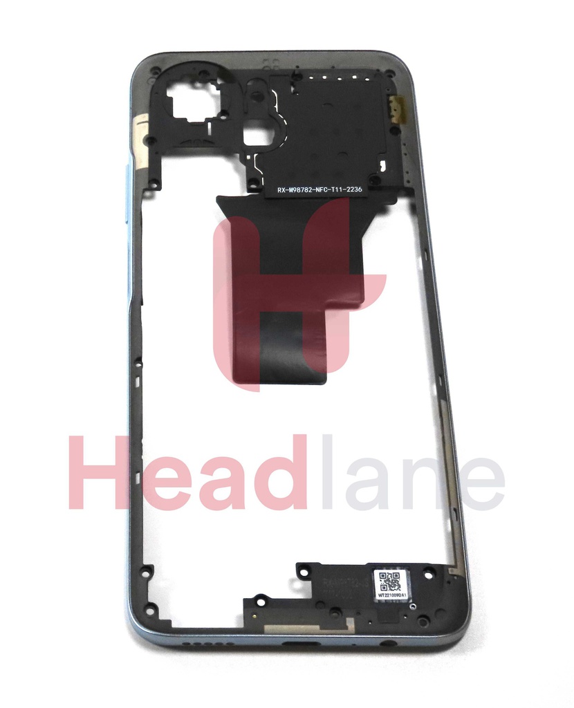 Honor X7a Middle Cover / Chassis + NFC Antenna - Silver