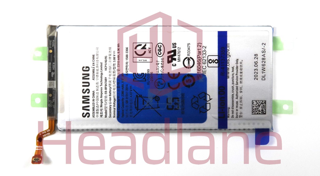 Samsung SM-F946 Galaxy Z Fold5 5G EB-BF947ABY 2380mAh Internal Battery