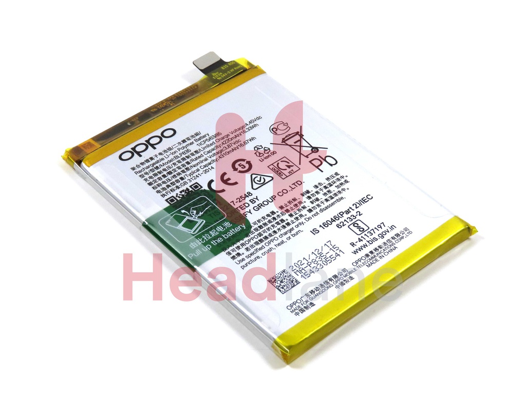 Oppo CPH2217 CPH2203 CPH2285 CPH2205 Reno5 F / A94 4G / F19 Pro / Reno5 Lite BLP835 Internal Battery