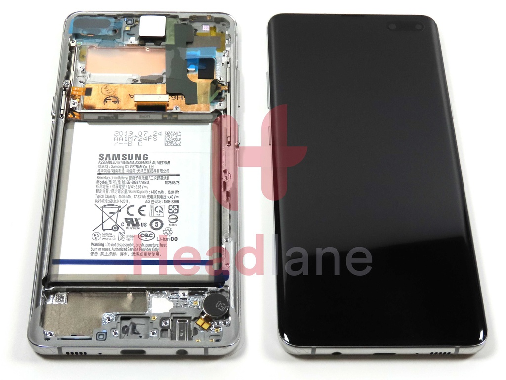 Samsung SM-G977 Galaxy S10 5G LCD Display / Screen + Touch + Battery - Crown Silver