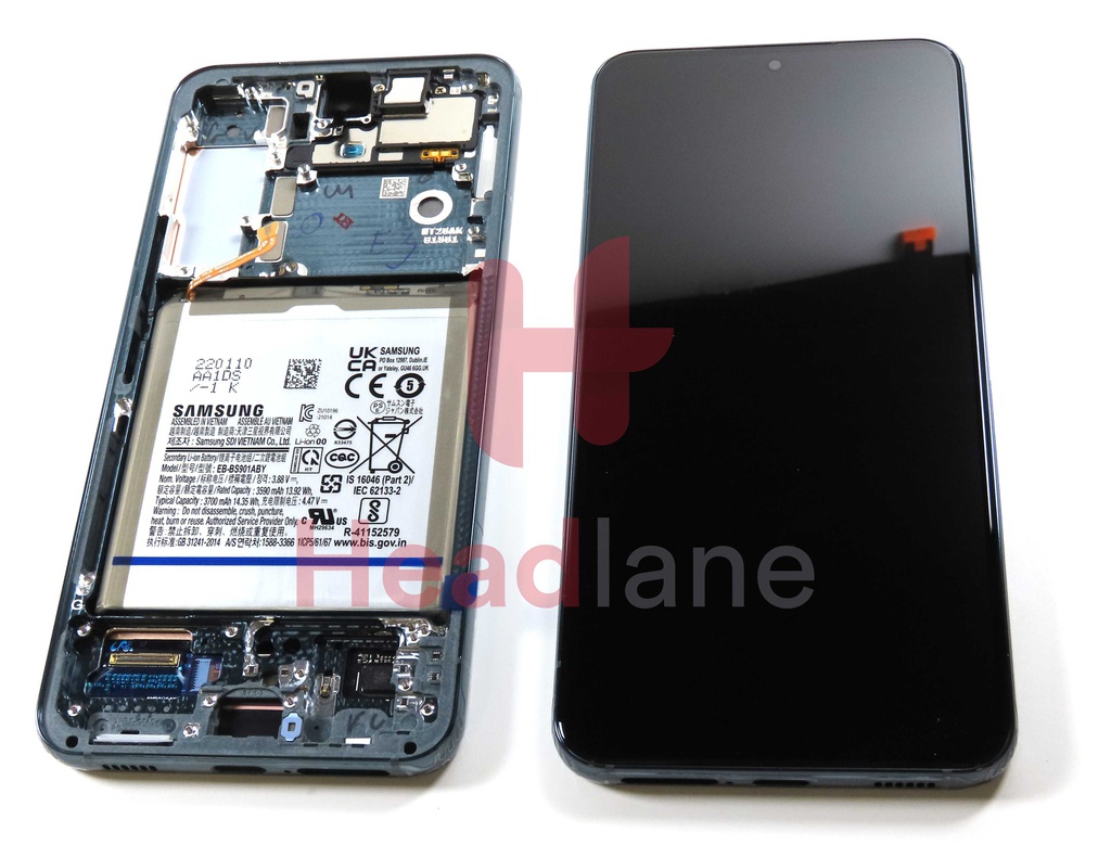 Samsung SM-S901U Galaxy S22 LCD Display / Screen + Touch + Battery - Green (USA Version)