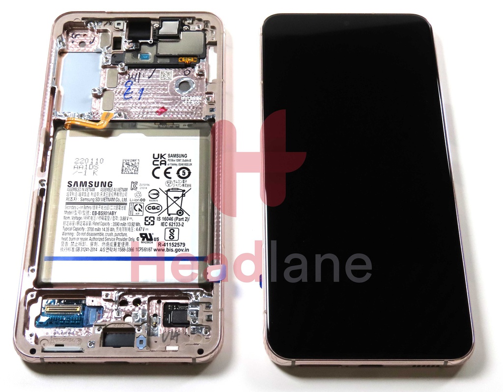 Samsung SM-S901U Galaxy S22 LCD Display / Screen + Touch + Battery - Pink Gold (USA Version)
