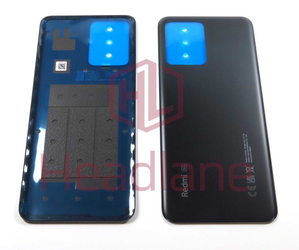 Xiaomi Redmi Note 12 5G Back / Battery Cover - Black (UKCA)