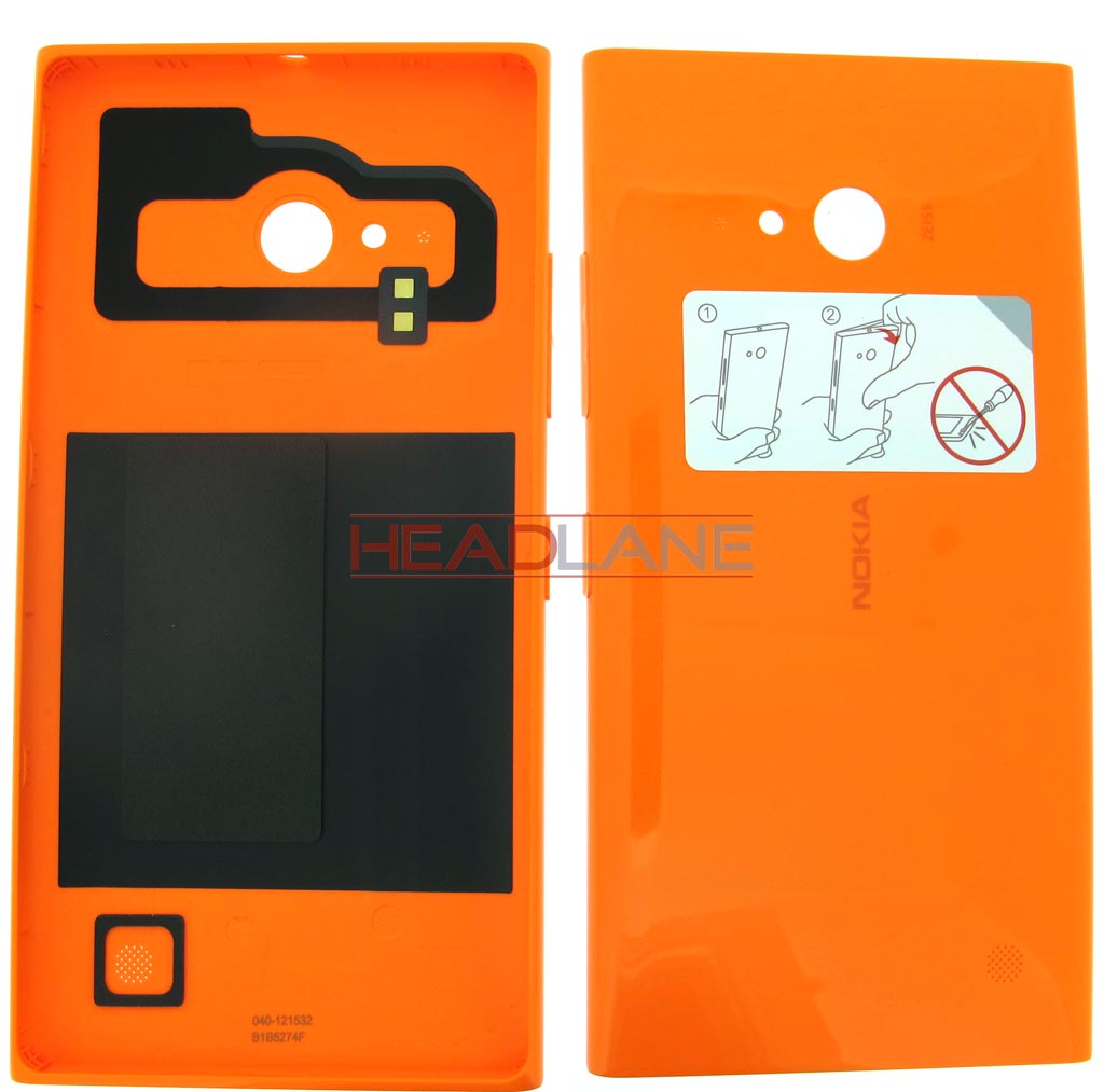 Nokia Lumia 735 Battery Cover - Bright Orange