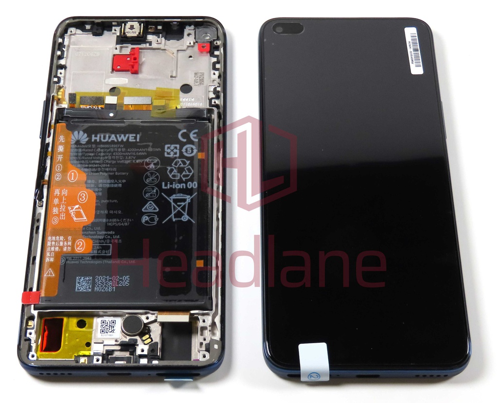 Huawei nova 8i LCD Display / Screen + Touch + Battery - Blue