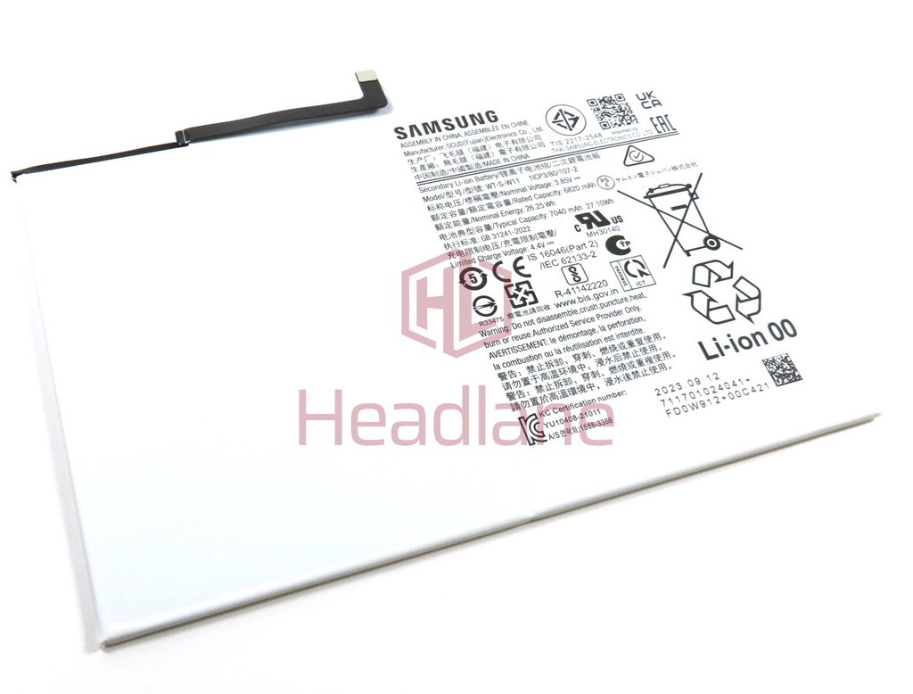 Samsung SM-X210 X216 Galaxy Tab A9+ (WiFi / 5G) WT-S-W11 7040mAh Internal Battery