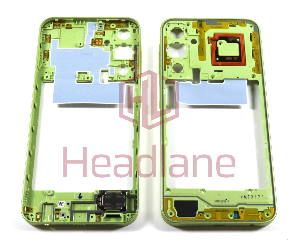 Samsung SM-A256 Galaxy A25 5G Middle Cover / Chassis - Yellow