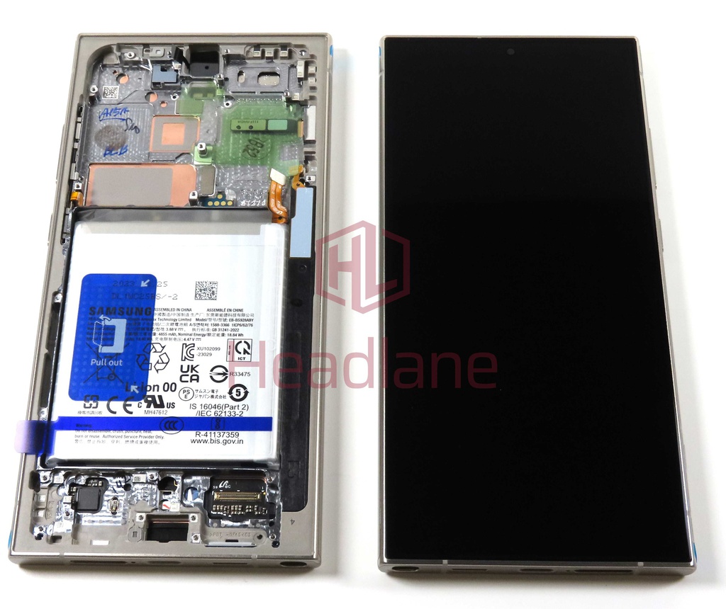Samsung SM-S928 Galaxy S24 Ultra LCD Display / Screen + Touch + Battery - Titanium Grey / Titanium Orange / Titanium Violet