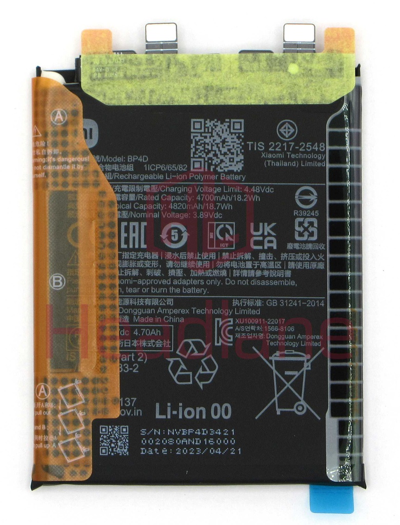 Xiaomi 13 Pro BP4D 4820mAh Internal Battery