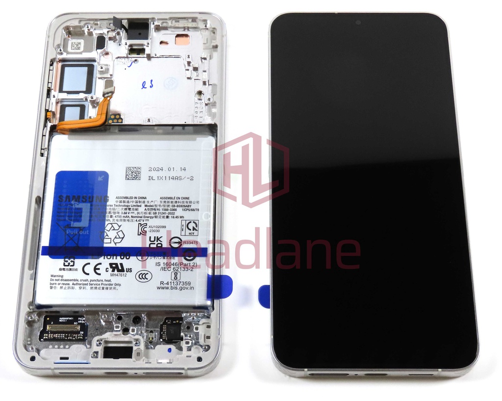 Samsung SM-S926 Galaxy S24+ / Plus LCD Display / Screen + Touch + Battery - Marble Grey