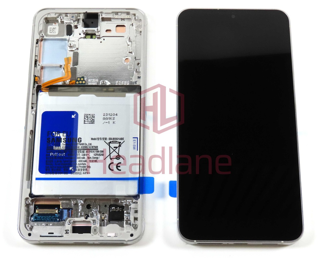 Samsung SM-S921 Galaxy S24 LCD Display / Screen + Touch + Battery - Marble Grey