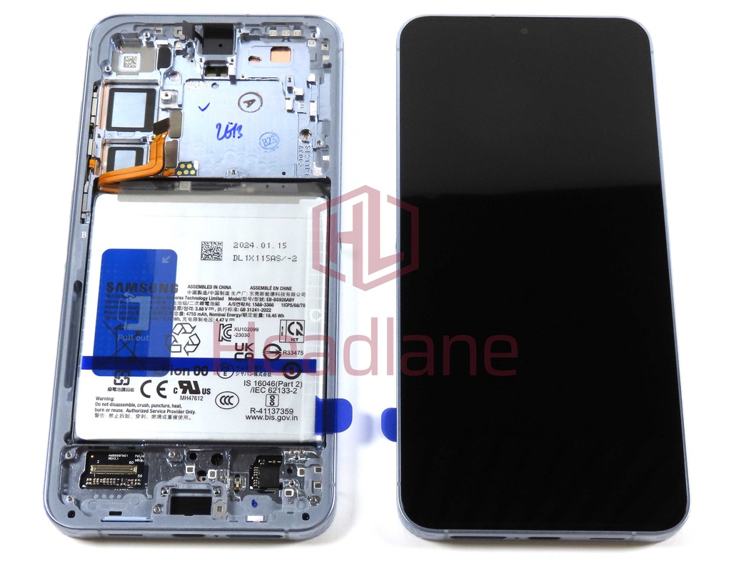 Samsung SM-S926 Galaxy S24+ / Plus LCD Display / Screen + Touch + Battery - Sapphire Blue